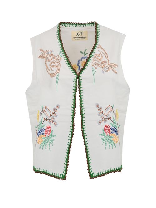 Gilet ricamato in cotone FRONT STREET | 34970 HAND01